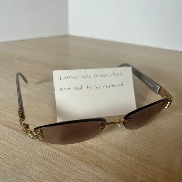 Daniel Swarovski S573 20 6053 23KT GP Sunglasses FRAMES ONLY Gold Gray main image 6
